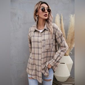 Beige Flannel ! Purchased from SHEIN! Size Medium.